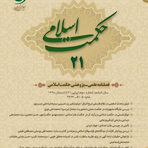 بیست و یکمین شماره فصلنامه علمی پژوهشی حکمت اسلامی منتشر شد.